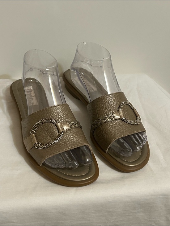 Brighton Shoes - Brighton Metallic silver leather sandals